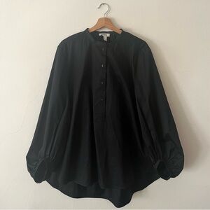 COS Black Peasant Blouse